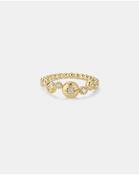 Ania Haie - Ania Haie Gold Starburst Zig-Zag Beaded Ring