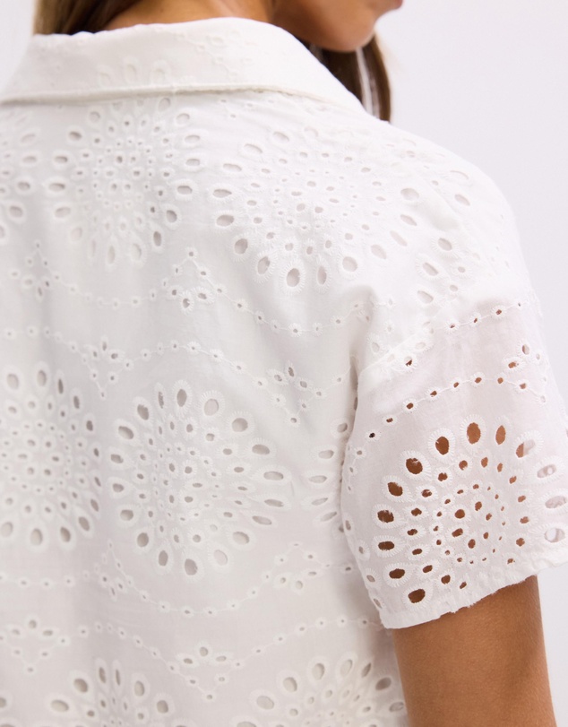 The Fated - Quinn Broderie Collared Mini Dress