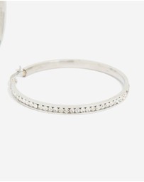 Lovisa - Waterproof Stainless Steel Diamante Hoop Earrings 45 MM