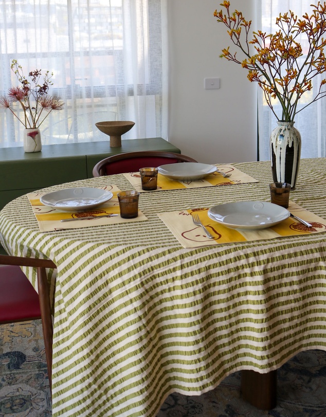Mosey Me - Seersucker Stripe Tablecloth