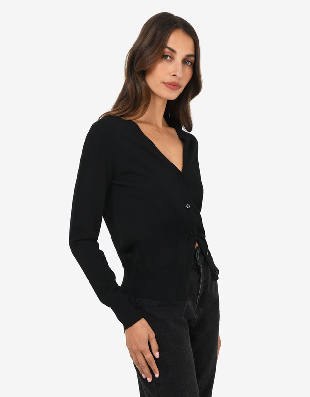 Forcast - Nicolette V-Neck Knit Cardigan