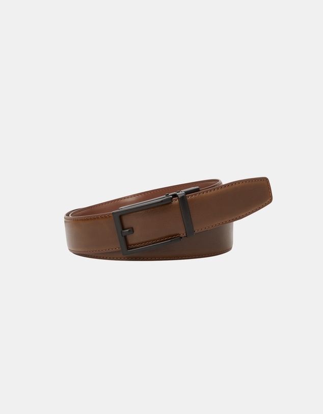 Buckle - Clarke. Australian Made Auto Leather Belt. 35mm width.