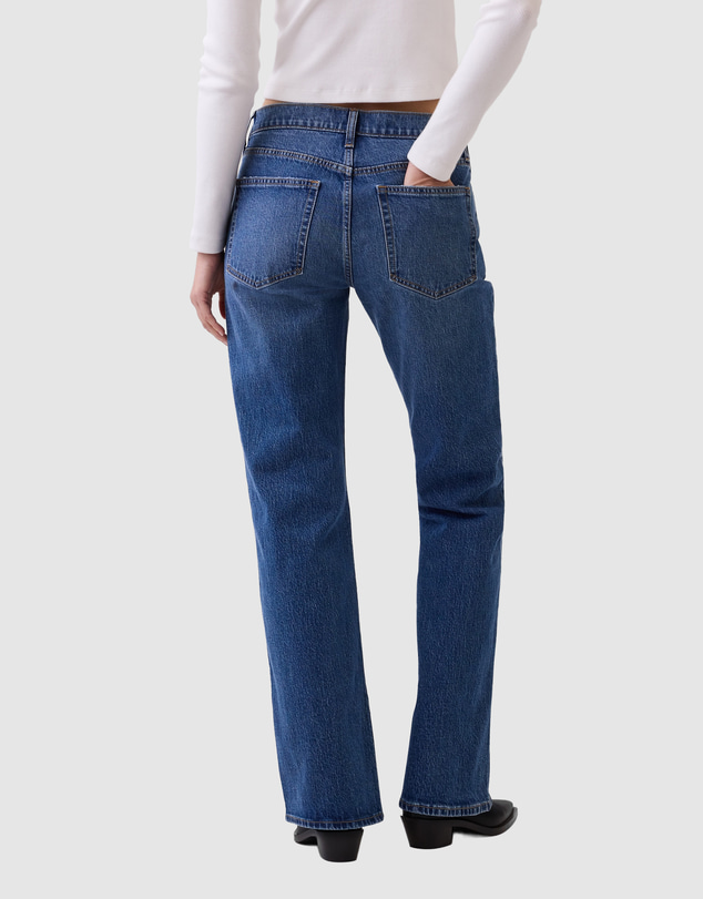 GAP - Med Varsity Mid Rise Relaxed Flare Jeans