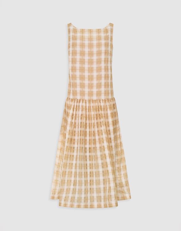 Oroton - Sheer Check Drop Waist Dress