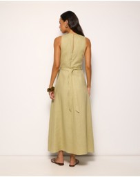 AERE - Mysa Linen Midi Dress