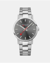 Mondaine - Mondaine Classic Silver Stainless Steel 40mm Watch