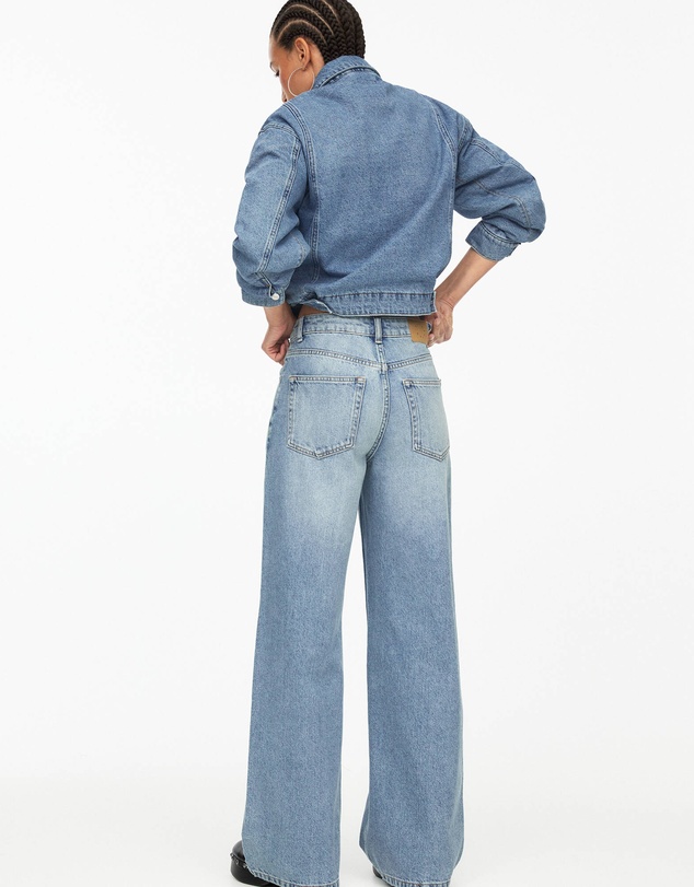 Pull&Bear - High-rise Wide Leg Jeans