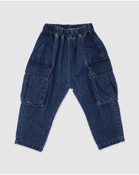 Fox & Finch - Indigo Cargo Pull On Jeans 3-7 Yrs