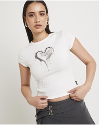 Insight - Dripping Heart Baby Tee