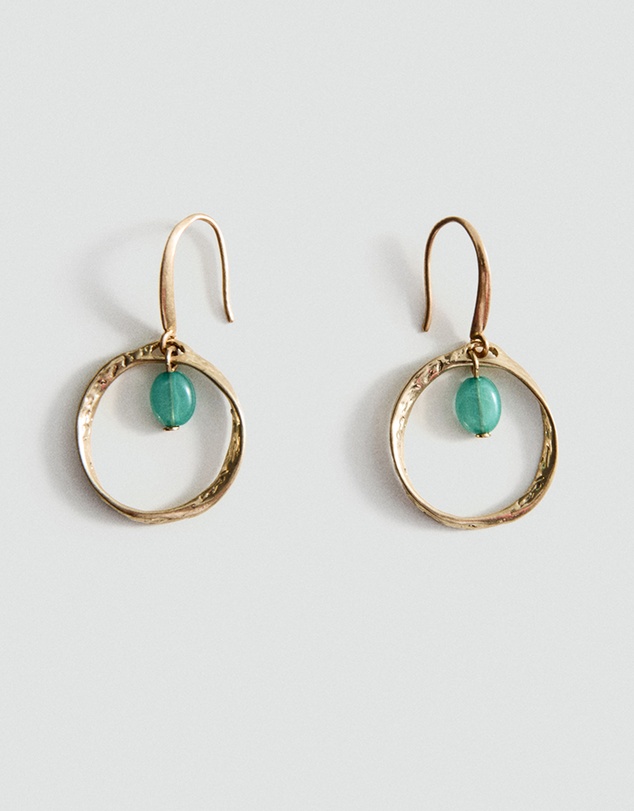 M.N.G - Bead Hoop Earrings