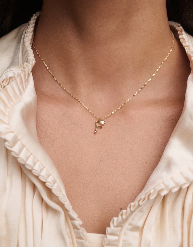 PDPAOLA - Initial 2026 F Pendant Necklace