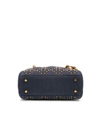 Pre-Loved by Azura Reborn - Pre-Loved dior Studded Handbag with Top Handle and Adjustable Shoulder Strap