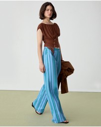 Laagam - Leroy Striped Twill Pants