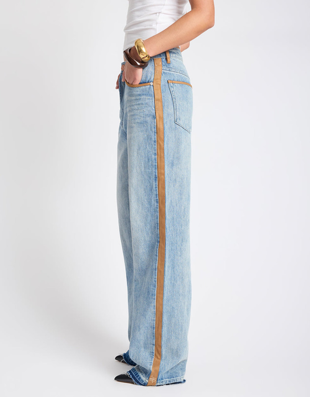 ONE TEASPOON - Rodeo Queen Icon High Waist Straight Leg Denim Jeans - Salty Dog
