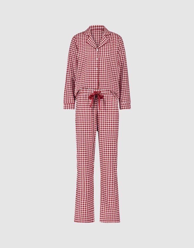 Hunkemoller - PJ Long Sleeve Flannel Check Set