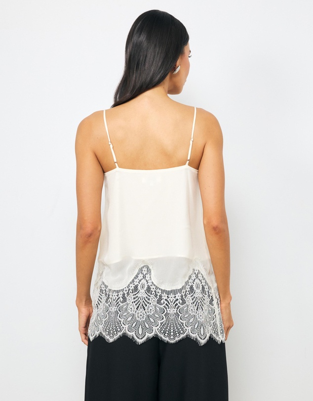 AERE - Alina Lace Trim Cami Top