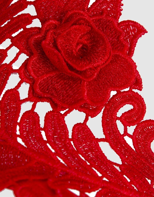 Max Alexander - Lace Crown Red Headband Fascinator