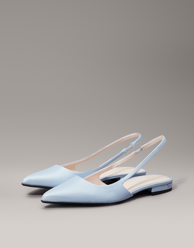 Calvin Klein - Leather Slingback Ballerinas