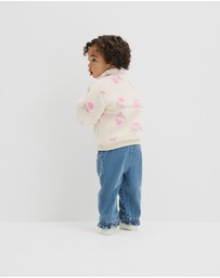 Country Road - Print Sherpa Zip Through