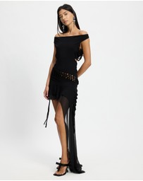 Jaded London - Macrame Slashed Layered Dress
