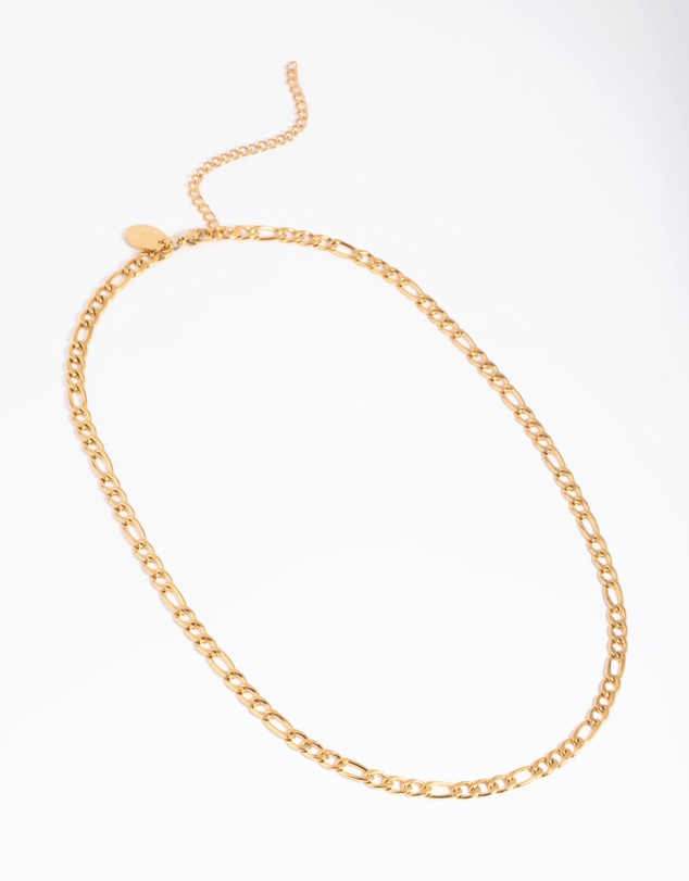 Lovisa - Waterproof Gold Plated Stainless Steel Figaro Necklace