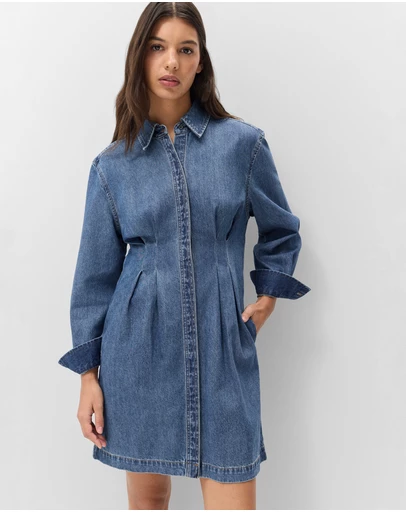 UNISON - Denim Pintuck Dress