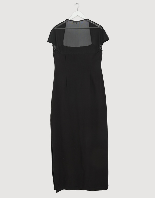 Revibe - Repaired CHANCERY Florence Mesh Detail Maxi Dress - AU 18