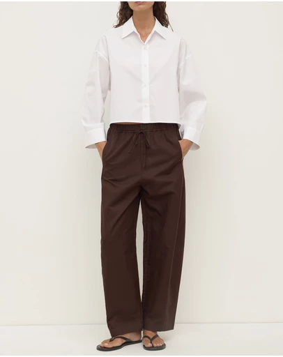 Assembly Label - Aurora Cropped Cotton Poplin Shirt