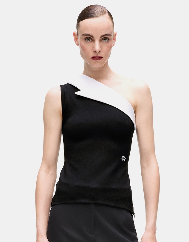 Karl Lagerfeld - Asymmetric Lapel Top