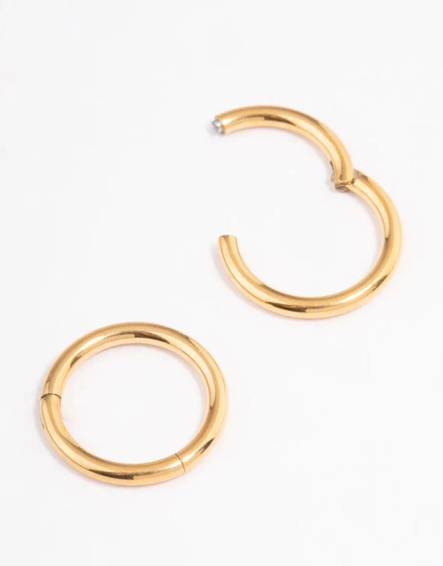 Lovisa - Gold Plated Surgical Steel Sleeper Earrings 8mm