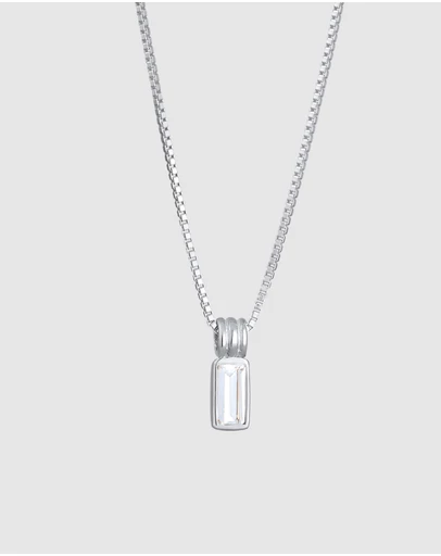Kuzzoi - ICONIC EXCLUSIVE - Topaz Pendant Necklace in 925 Sterling Silver
