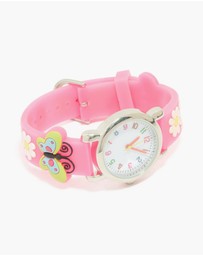Lovisa - Kids Pink Butterfly & Daisy Watch
