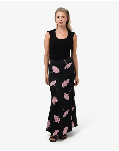 Forcast - Felicia Floral Satin Skirt