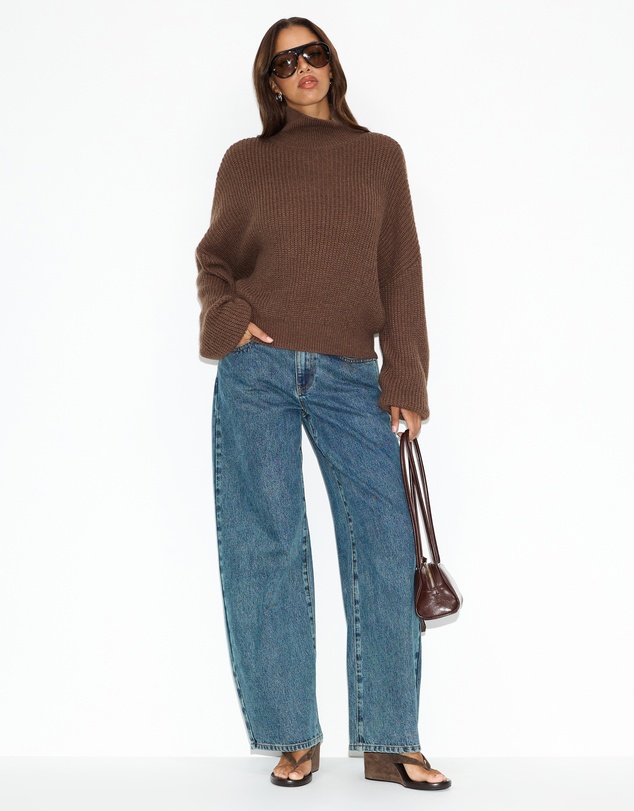Dazie - Riley Funnel Neck Knit Jumper