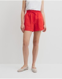 Country Road - Organically Grown Linen Tie Detail Short