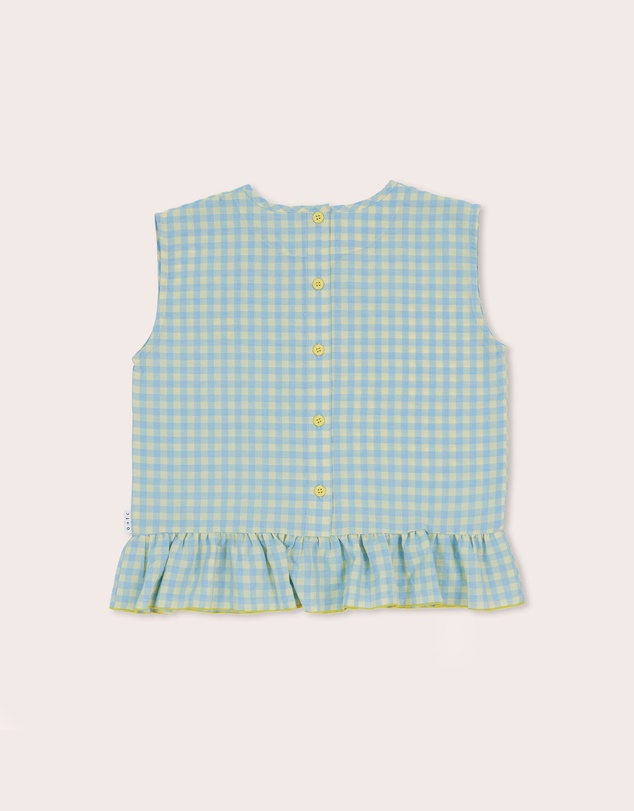 Olive & The Captain - Checkmate Boxy Frill Singlet