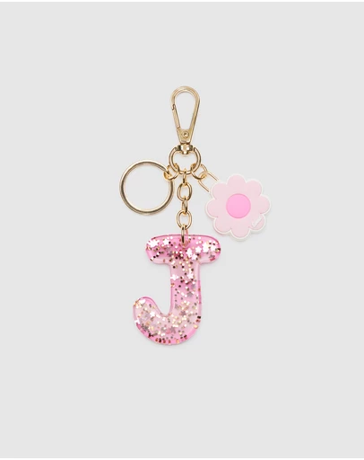 Seed Heritage - Pink Stripe Initial Keyring