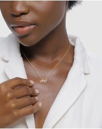 Elli Jewelry - Necklace Crystal Dainty 925 Sterling Silver Gold-Plated