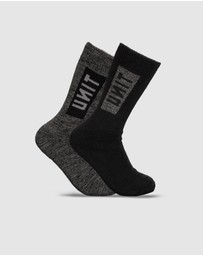 UNIT - UNIT Crew Men's Ultra Thick Bamboo Hi-Lux Socks - 2 Pack