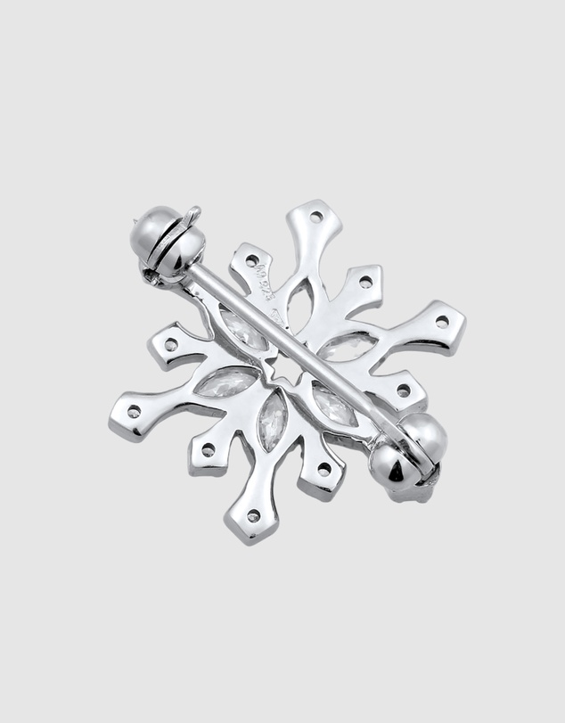 Elli Jewelry - Jewellery Women Bros Snowflake White Zirconia 925 Sterling Silver