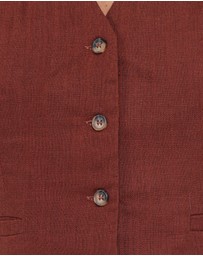 Petal & Pup - Bell Linen Vest - Brown