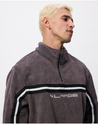 X-Large - Stripe Polar Fleece 1/4 Zip