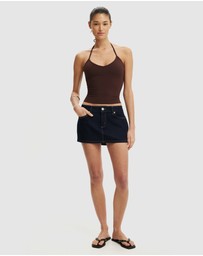 Cotton On - Micro Low Denim Skirt