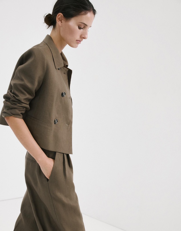 M.N.G - Double-Breasted Linen Jacket