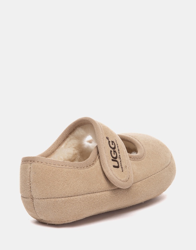 EVERAU - Australian Shepherd Ugg Millie Toddler Cow Suede Upper Loafer Oxfords Flats