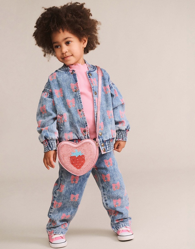 Huxbaby - Dreamy Denim Cherry Paperbag Pants - Babies-Teens