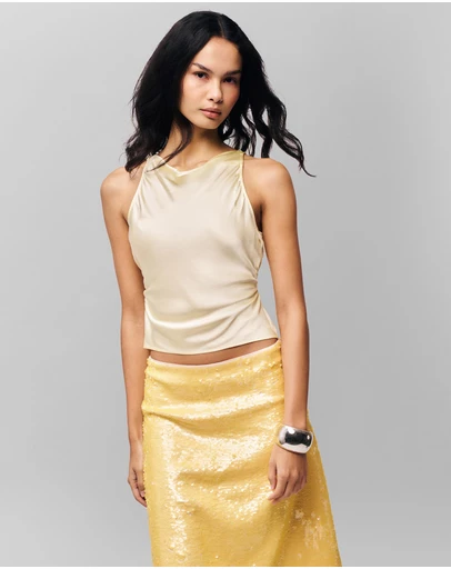 Guizio - Regine Cowl Neck Top
