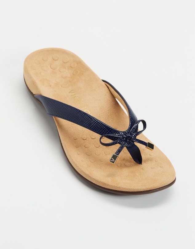 Vionic - Bella Toe Post Sandal - Navy Lizard