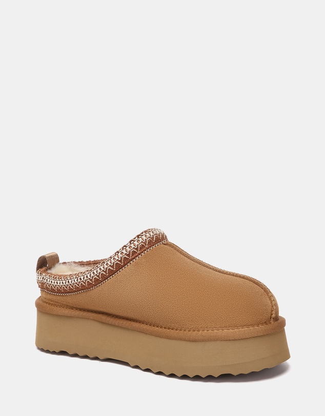 EVERAU - Australian Shepherd Ugg Tay Platform Cow Suede Upper House Shoes