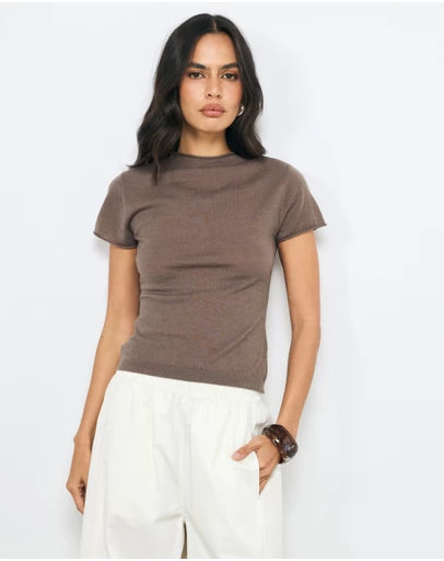 AERE - Ari Semi-Sheer Merino Wool Knit Top